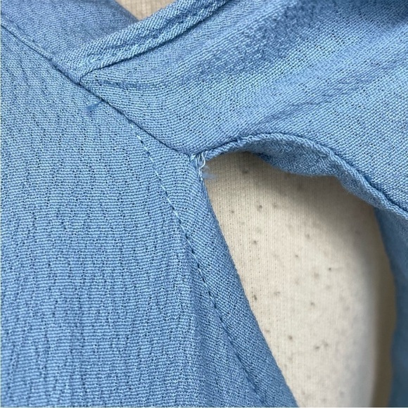 PRIVACY PLEASE Acme Blue Wrap Maxi Dress size S - Picture 10 of 11